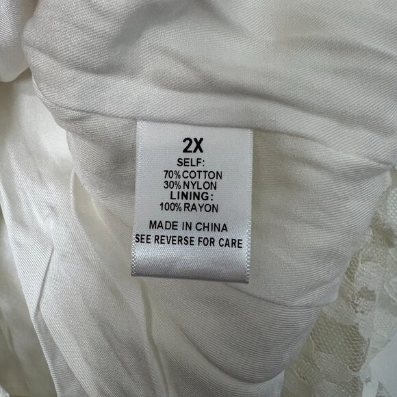 NWT Stitch Fix Heatherly Ivory White Floral Lace Midi Dress 2X - Picture 5 of 6